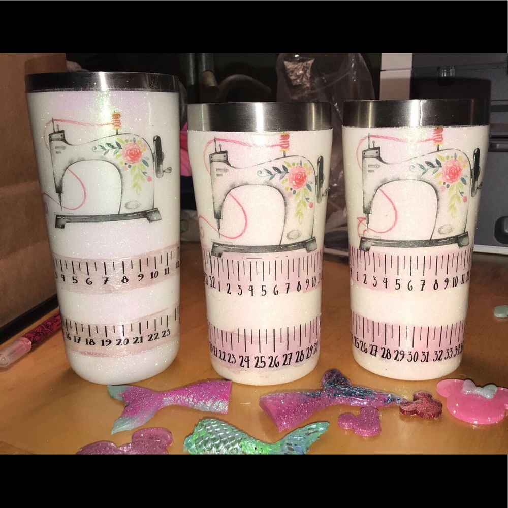 20oz custom Sewing theme tumbler